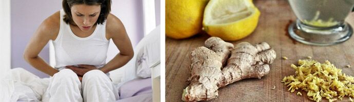 douleurs abdominales dues aux parasites et gingembre au citron pour les éliminer